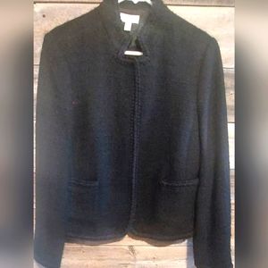 CHARTER CLUB  sweater vest snap buttons size 12 black